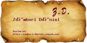 Zámbori Dániel névjegykártya