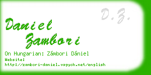 daniel zambori business card