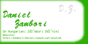 daniel zambori business card